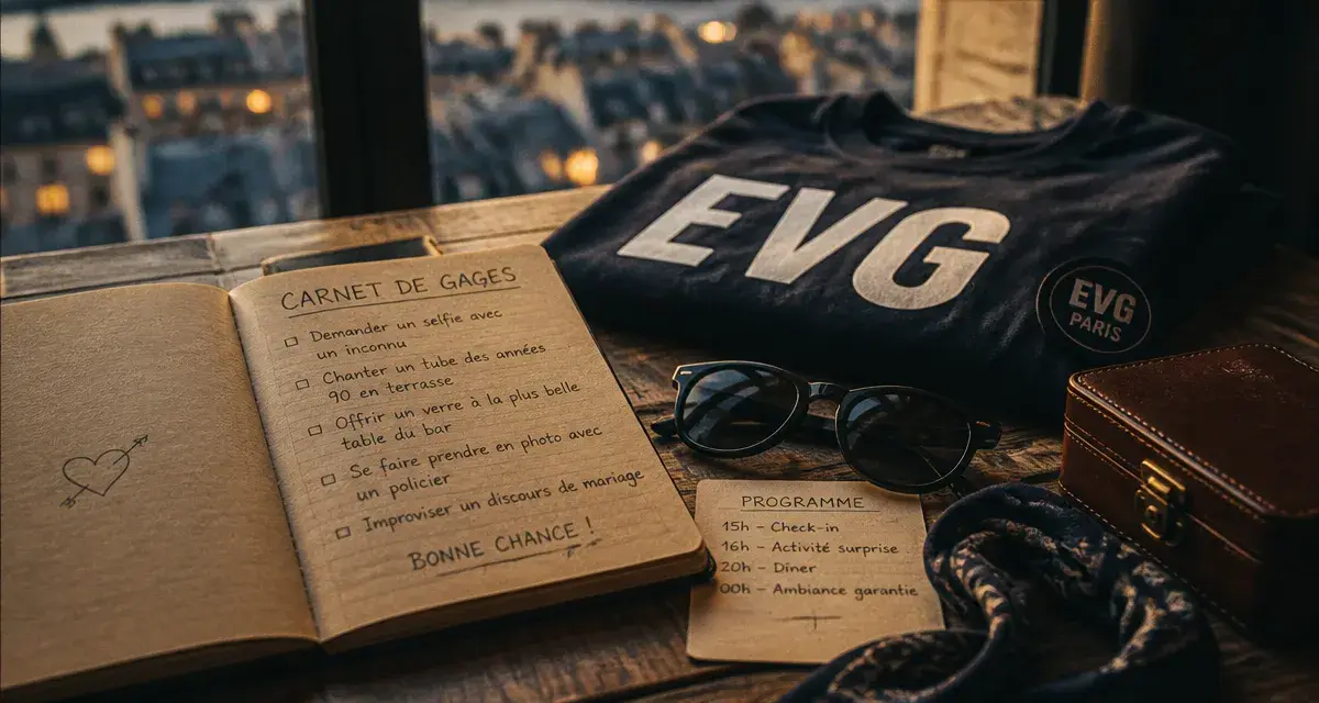 Enterrement de vie de garcon à Paris : idées EVG et accessoires