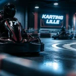 Karting Lille : indoor sous la pluie, karts en virage