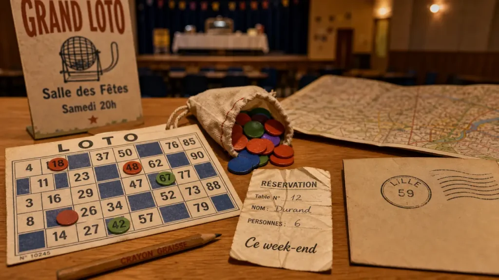Loto familial près de Lille ce week-end : 50 km, carte et vérifications avant réservation