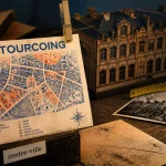 Quartier tourcoing, carte centre-ville et maquette de quartier à surveiller