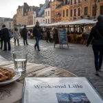 Que faire ce week-end Lille : gaufre sur terrasse et rue du Vieux-Lille