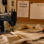 Sorties couture Lille : atelier créatif sur table de couture