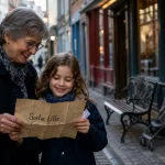 Sorties grand-parents Lille : grand-mère et enfant sur les pavés du Vieux-Lille