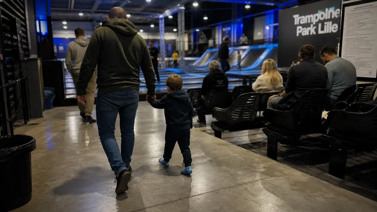 trampoline park lille, entrée sécurisée avec parent et enfant