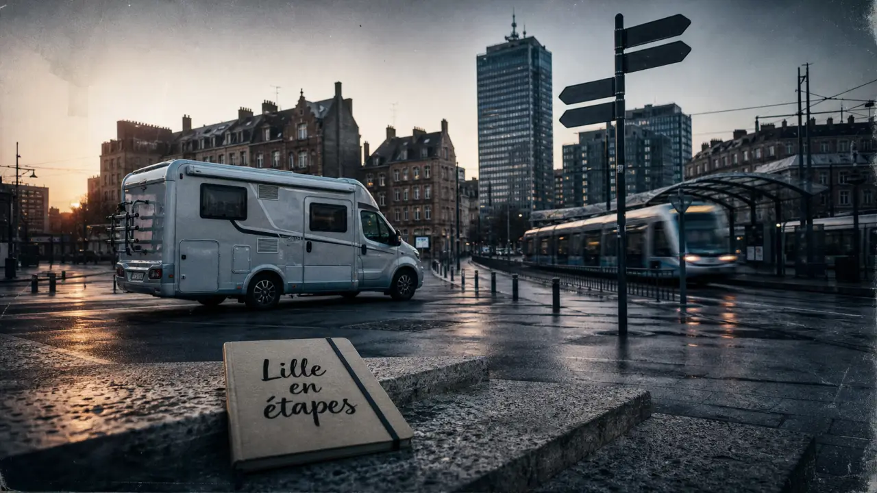 Visiter Lille en camping car : camping-car près du métro/tram