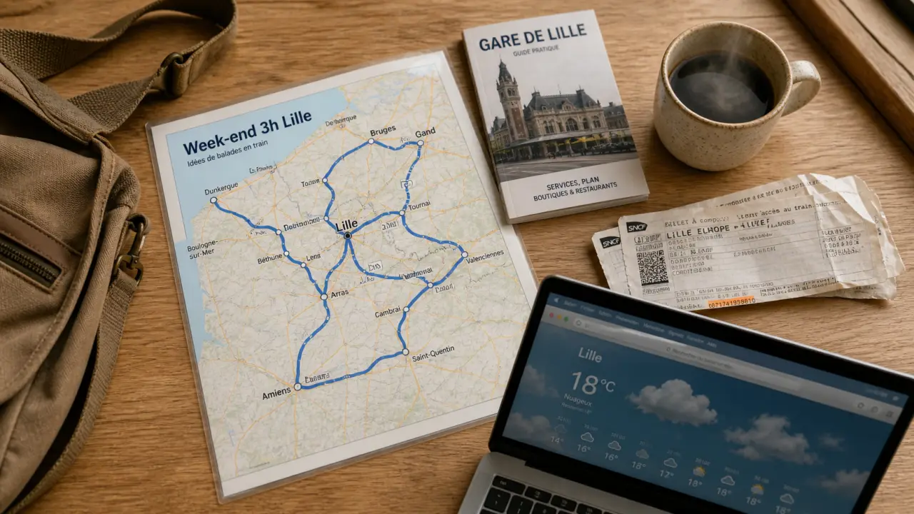 Week end 3h de lille : carte et billet train pour mer, forêt ou Paris