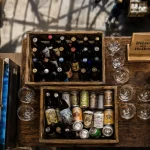 Bieres des halles à Wazemmes : étal de bières au marché couvert