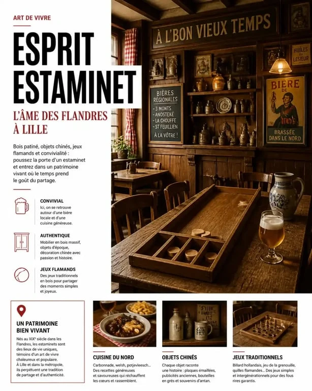 Ambiance authentique dans un des meilleurs estaminets de Lille