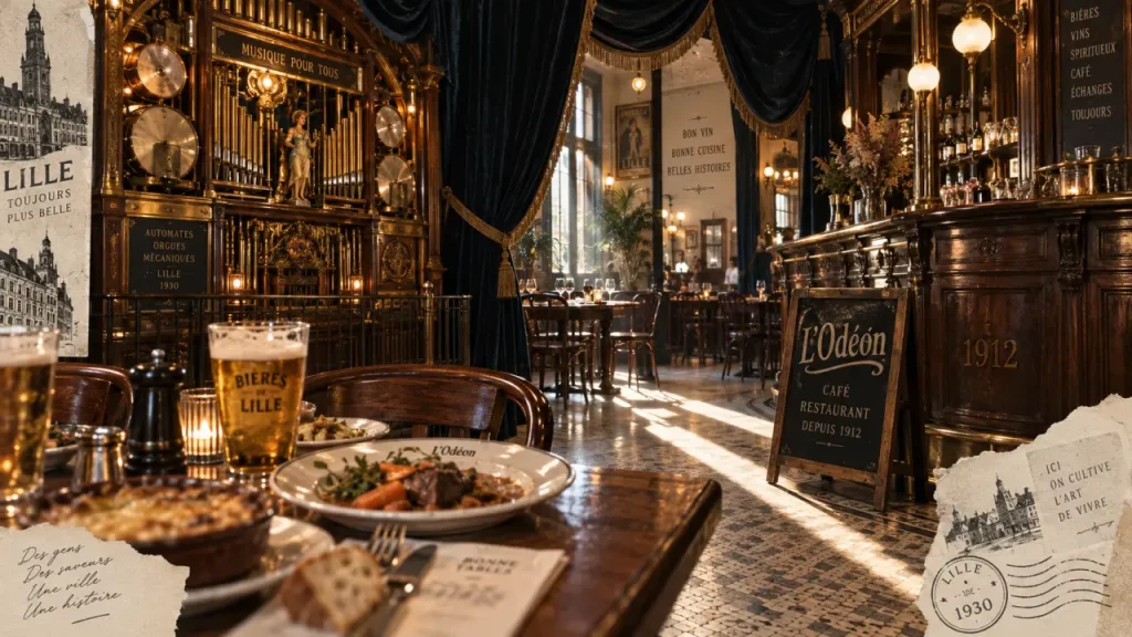 L’Odéon Lille, intérieur années 30, bar 1912 et orgue mécanique