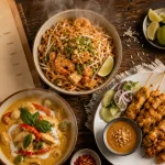 Restaurant thai lille : pad thaï fumant et satay aux herbes