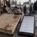 Sabradou ce weekend : carnet et smartphone en brocante