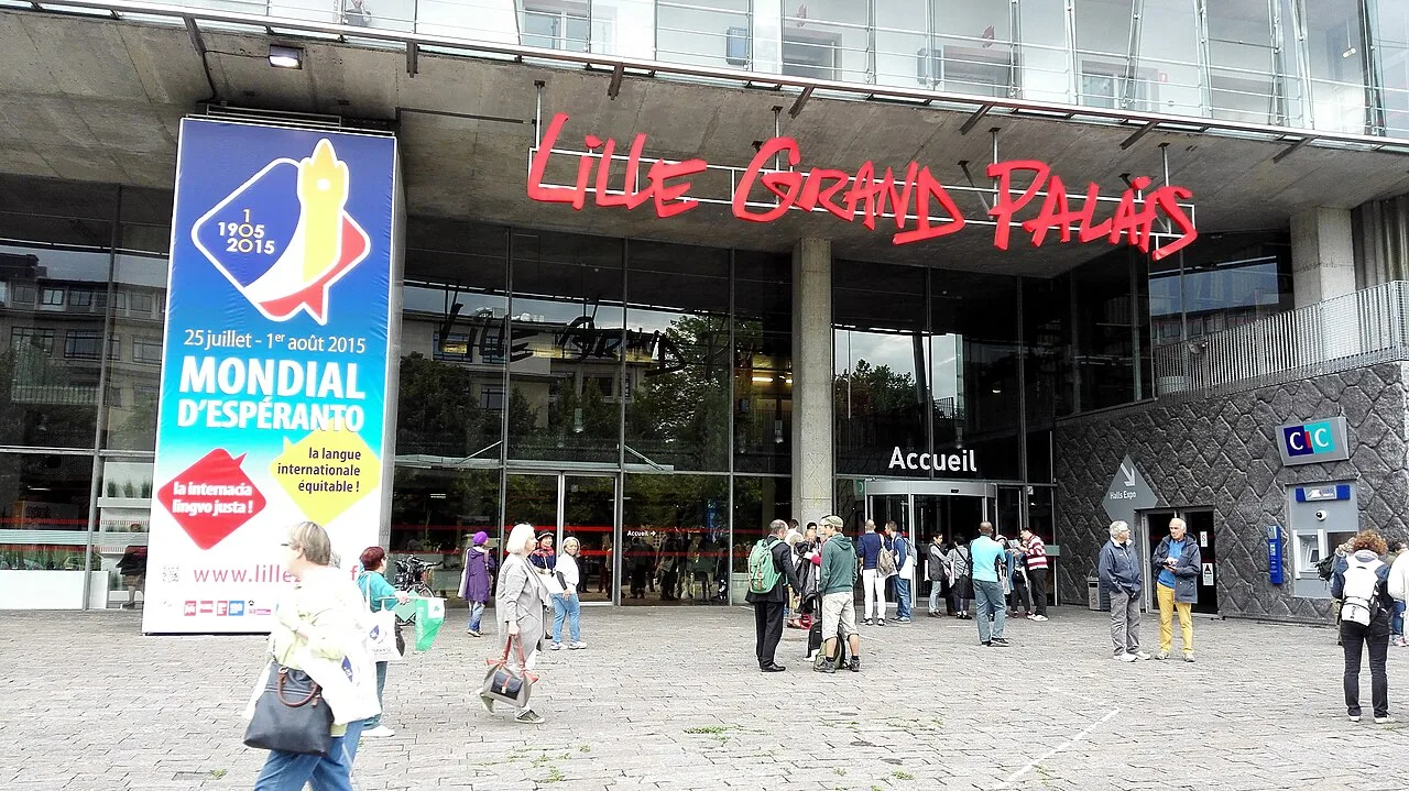 Entrée de Lille Grand Palais lors du congrès d’espéranto en 2015.
