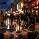 Rue des bars a Lille la nuit, Solférino à Masséna