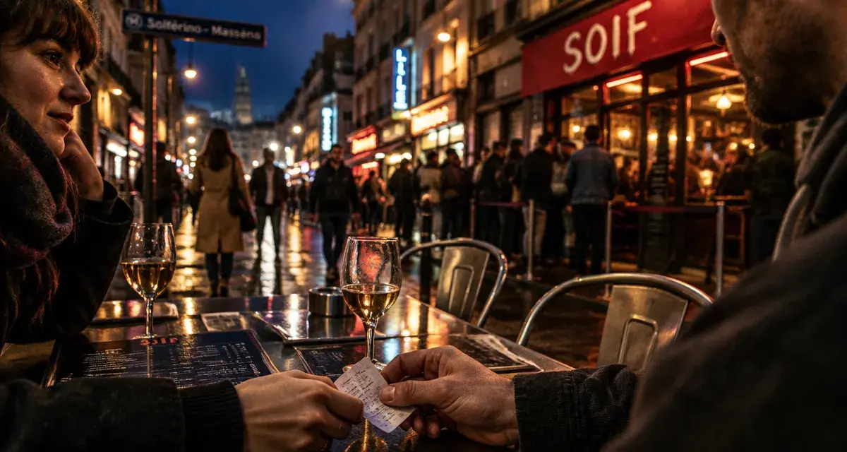 Rue des bars a Lille la nuit, Solférino à Masséna